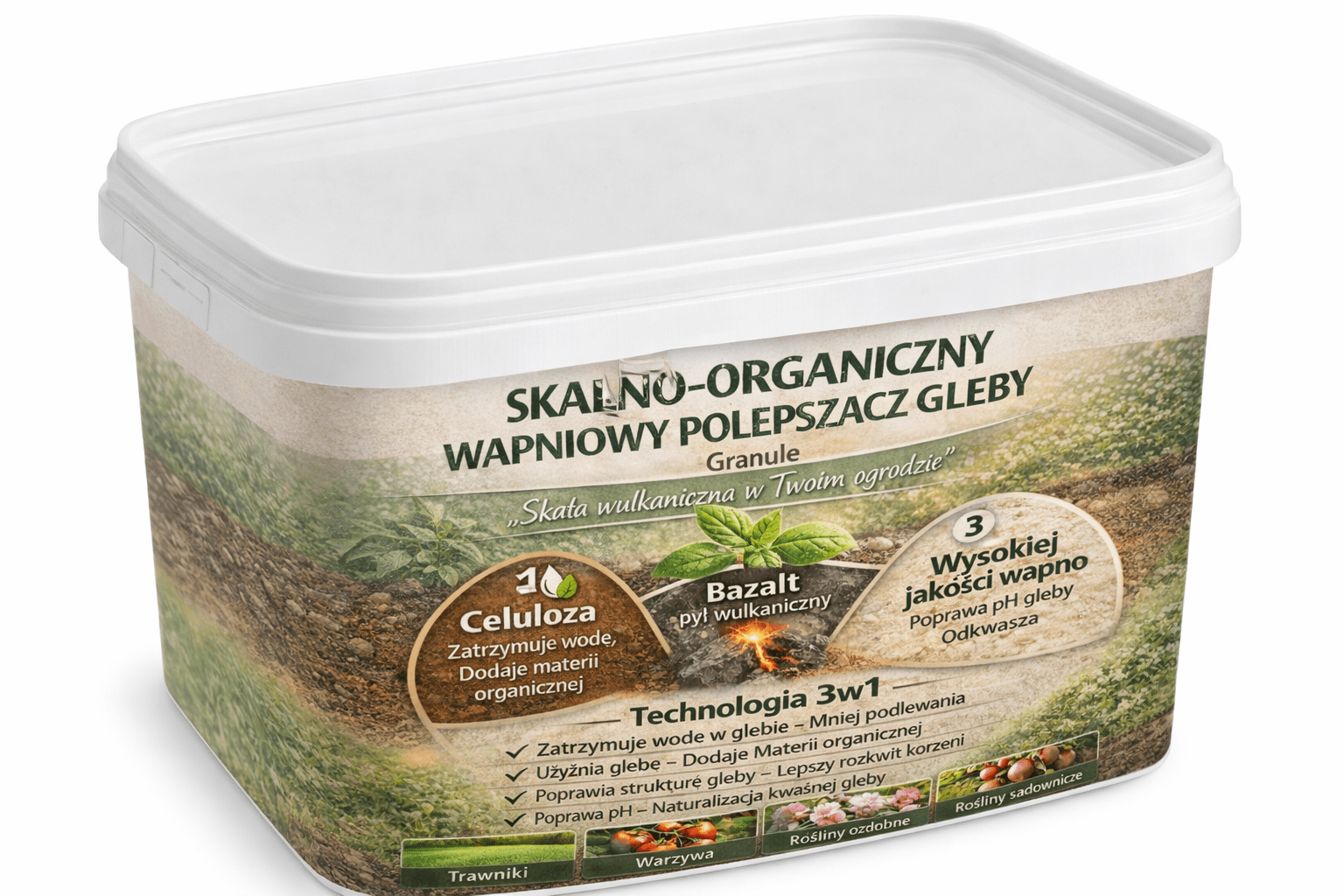 Skalno-Organiczny wapniowy polepszacz gleby
